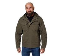 PITBULL Herren Übergangsjacke mit Kapuze Baumwoll Herrenjacke für den Übergang mit Kapuze Fallon Frühlingsjacke Baumwolle Trainingsjacke Work Jacket Stil Military-Schnitt XL