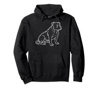Pitbull Hund Illustration Pullover Hoodie