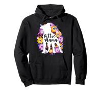 Pitbull Mama Lila Blumen Pittie Mutter Nettes Hund Pullover Hoodie