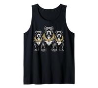 Pitbull Pittie Rap Old School Retro Streetwear 80er 90er DREI Tank Top