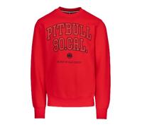 PITBULL - Sweatshirt Herren Crewneck SO Cal, Pullover Herren Sportliche, Sweatshirts mit großem Frontprint, Männer Pulli Regular Fit, Longsleeve Sweat Shirt Crewneck, Männer Blouse