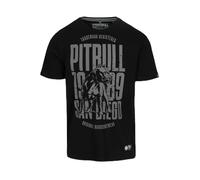 PITBULL - T-Shirt Herren San Diego Dog, T-Shirts aus Baumwoll, Kurzarm Shirt für Herren mit Aufdruck, Tshirt Regulärer Schnitt, Kurzarmshirt Regulärer Schnitt