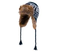 PITBULL Unisex Trappermütze Mission Bay - Wintermütze mit Ohrenklappen, Fleecefutter & Kunstfell, Norweger-Muster, sehr warm