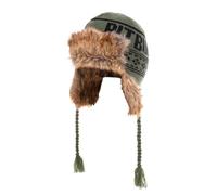 PITBULL Unisex Trappermütze Mission Bay - Wintermütze mit Ohrenklappen, Fleecefutter & Kunstfell, Norweger-Muster, sehr warm