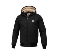 Herren Winterjacke mit Kapuze Pitbull Männer Wattierte Jacke Sherpa Elkwood III Warme Winter Anorak M