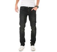PITTMAN Jeans Herren Slim Fit Jeanshose Stretch Designer Hose