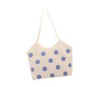 Pitycbo Damenhandtasche, Hobo Shopper, Schultertasche Aus Robustem PU Stoff, Süßes Punktmuster, Leicht, Geeignet für Arbeit, Shopping, Reisen Und Dates, Weiß