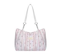Pitycbo Große Damen Tragetasche, Schultertasche, Handtasche, Geräumig, Stilvoll, Kettengriff, Leichtes Polyestermaterial, Geeignet Zum Einkaufen, Arbeiten, Re, Rosa