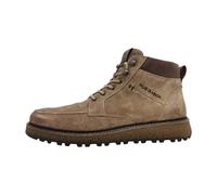 Schnürboots PIUS GABOR, Herren, Gr. 9 (43), natur, mokka, Veloursleder, Glattleder, casual, Schuhe, Stiefelette, Komfortschuh, mit Kontrastnähten, G-Weite (41560321-9) natur, mokka