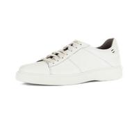 Sneaker PIUS GABOR, Herren, Gr. 8 (42), weiß (sanftes weiß), Glattleder, unifarben, Schuhe Sneaker, Freizeitschuh, Halbschuh, Schnürschuh, Ziernähte, G-Weite (50878649-8)
