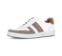 Pius Gabor Sneaker Herren Weiß/Beige/Orange Nappaleder/Velours Gr. 42 (8) Weite G