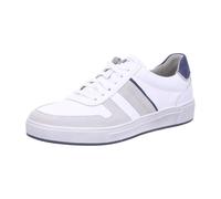 Pius Gabor Sneaker Low – recyceltes Futter, Wechselfußbett – Weiß/Off-White/Fjord – 44 EU / 9,5 UK