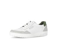 Pius Gabor Herren Sneaker Low,Halbschuhe,recyceltes Futter,zertifiziertes Leder,Wechselfußbett,White/Off-White/Green,42 EU / 8 UK