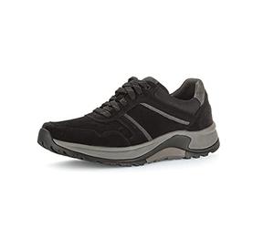 Pius Gabor Herren Sneaker Low, Männer Halbschuhe,Wechselfußbett,schnürschuhe,schnürer,straßenschuhe,Strassenschuhe,Black/Iron,42 EU / 8 UK