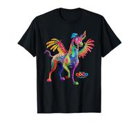 Pixar Disney PIXAR Coco Dante Alebrije Spirit Animal Unisex Erwachsene T-Shirt Schwarz S Klassische Passform Kurzarm Crew-Ausschnitt Pull-On Alle Seasons 38 16.5 Baumwolle, Polyester Mischung 1 Count