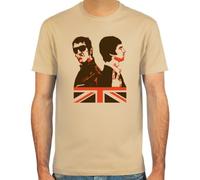 Pixda T-Shirt Liam & Noel Gallagher ::: Farbauswahl: SkyBlue, Sand oder weiß ::: Größen: S-XXL