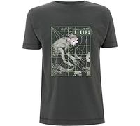 Pixies Monkey Grid Männer T-Shirt Charcoal XL 100% Baumwolle Band-Merch, Bands