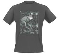 Pixies Monkey Grid T-Shirt charcoal in L