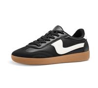 PIZZ ANNU Solara Damen-Sneaker mit Komfort-Memory-Schaum-Innensohle, leicht, lässig, Wandern, Tennis, rutschfeste Skateschuhe für den täglichen Gebrauch und Reisen, Schwarz, 7.5