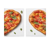 Pizza-Reisepasshülle in Herzform, ultradünn, PU-Leder, Reisedokumenten-Organizer, kompakt, Premium-internationaler US-Pass, Schutzhülle für Damen und Herren