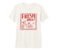 Pizza Satan Fresh Hell Satan Occult Satanic Lucifer Premium T-Shirt