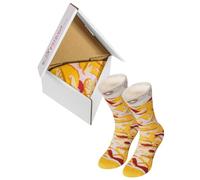Pizza Socks Box Slice - Hawaii - Damen Herren Pizza Socken 1 Paar - Größen 36-40