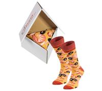 Pizza Socks Box Slice - Meeresfrüchte - Damen Herren Pizza Socken 1 Paar - Größen 41-46