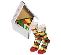Pizza Socks Box Slice - Vegetarische - Damen Herren Pizza Socken 1 Paar - Größen 47-50