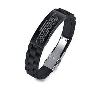PJ JEWELLERY Zu meinem Bruder Geschenk Armband Männer Inspirierende Nachricht Gravierte Silikon Armband Geschenkidee an Schwager Abschlussfeier Geburtstagsgeschenk von Schwester Bruder
