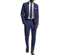 PJ PAUL JONES Herren Anzug 2 Teilig Slim Fit Modern Suits | Klassisch Einfarbig Herrenanzug | Anzug-Set für Business Smoking Party | Sakko Hose Hochzeitsanzug mit 2 Knöpfe