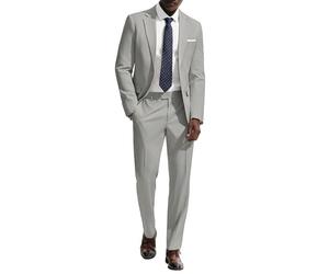PJ PAUL JONES Herren Anzug 2 Teilig Slim Fit Modern Suits | Klassisch Einfarbig Herrenanzug | Anzug-Set für Business Smoking Party | Sakko Hose Hochzeitsanzug mit 2 Knöpfe