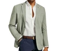 PJ PAUL JONES Leinen Herren Blazer Freizeit Sakko Sportlich 2 Knopf Sommer Casual Business Leichtt Regular Fit Anzugjacken Für Männer, M, Hellgrün