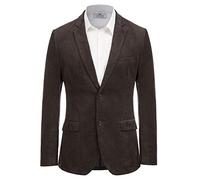 PJ PAUL JONES Mens Corduroy Sport Coat Casual Slim Fit Two Button Blazer Jacket Chocolate M