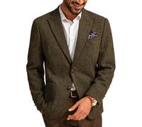 PJ PAUL JONES Sakko Herren Regular Fit British Wolle Blazer | Modern Business Sakkos mit 2 Knöpfe | Harris Vintage Elegant Anzugjacke | Winter Herbst Sportlich Festlich Jackett Männer