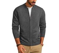 PJ Paul Jones Strickjacke Herren Klassischer Zipper Cardigan | Knitted, Stehkragen, Weste, Business, Winter Men'S Sweatjacke Langarm Mit Reissverschluss, Feinstrickjacke für Männer