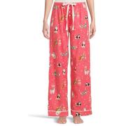 PJ Salvage Damen Flannel Drawstring Pajama Pant Bottom Pyjamahose, Dark Coral, Small