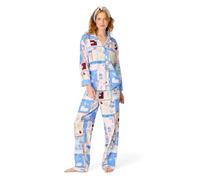 PJ Salvage Damen Flannel Pj Set with Headband Pyjamaset (3er Pack)
