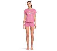 PJ Salvage Damen Softee 2-teiliges Pyjama-Set aus T-Shirt und Shorts, Sorbet, S