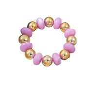 Pjeghbvop Modernes rundes Perlenarmband, leuchtende Farben, Handkette, Acryl Handgelenk Armreif, Leichter Schmuck für Teenager und Erwachsene, bequemes, wasserdichtes Armband