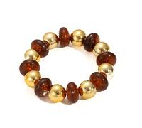 Pjeghbvop Modernes rundes Perlenarmband, leuchtende Farben, Handkette, Acryl Handgelenk Armreif, Leichter Schmuck für Teenager und Erwachsene, bequemes, wasserdichtes Armband
