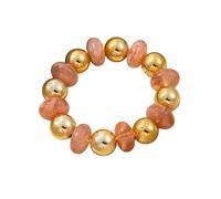 Pjeghbvop Modernes rundes Perlenarmband, leuchtende Farben, Handkette, Acryl Handgelenk Armreif, Leichter Schmuck für Teenager und Erwachsene, bequemes, wasserdichtes Armband