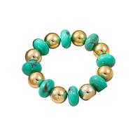 Pjeghbvop Modernes rundes Perlenarmband, leuchtende Farben, Handkette, Acryl Handgelenk Armreif, Leichter Schmuck für Teenager und Erwachsene, bequemes, wasserdichtes Armband