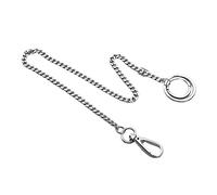 PLABBDPL Schlüsselanhänger mit langer Kette für Geldbörse, Hosenkette aus Edelstahl, silberner Gliederkette für Damen und Herren, mit Karabinerhaken