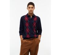 Tommy Hilfiger Long Sleeve Poloshirt Checks - Größe XL Dunkelblau XL
