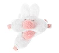 PLAFOPE 2 Stück Plüsch Schlafmaske mit Hasenohren Leichte Augenmaske für Damen und Mädchen Elastisches Band Weiches Material Lichtundurchlässig für Reisen und Nachtgebrauch