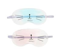 PLAFOPE 2stücke Cartoon Kühlende Augenmaske Eis Kompresse Schlafmaske Für Schwellungen Und Augenringe Transparent Mit Atmungsaktivem Material Für Erholsamen Schlaf