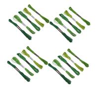 PLAFOPE 30 Stück Teiliges Stickgarn Grün Baumwollgarn für Handstickerei Kreuzstich Basteln DIY Nähgarn Kit für Erwachsene und Anfänger Kreative Nähprojekte