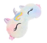 PLAFOPE Kinder Schlafmaske Plüsch Einhorn Weich Bunt Elastisch Lichtblockierend Reise Augenbinde für Schule Zuhause