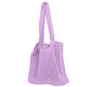 PLAFOPE Stricktasche Damen Groß aus Polyester als Tragetasche für Frauen | Modisches Lochmuster, Vielseitig als Schultertasche Nutzbar, für Alltag und Party, Aufbewahrung mit Stil