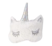 PLAFOPE Unicorn Design Schlafmaske mit Verdunkelung Weiche Augenmaske für Frauen und Mädchen Komfortable Lichtblockierende Augenabdeckung Weiß für Erholsamen Schlaf